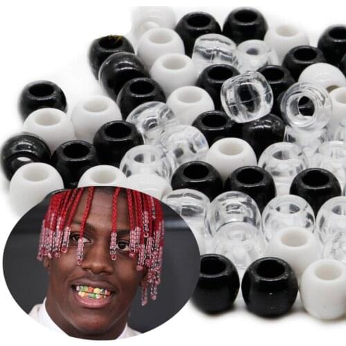 100pcs Plastic Beads For Necklaces Bracelets Hair Braid DIY Jewelry Making DIY Jewelry Findings Wholesale 5mm Hole Beads