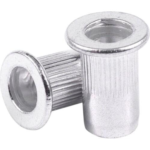 100pcs / M6 series 6mm flat head Aluminium Rivet nut rivet insert nut aluminium flat head Rivet
