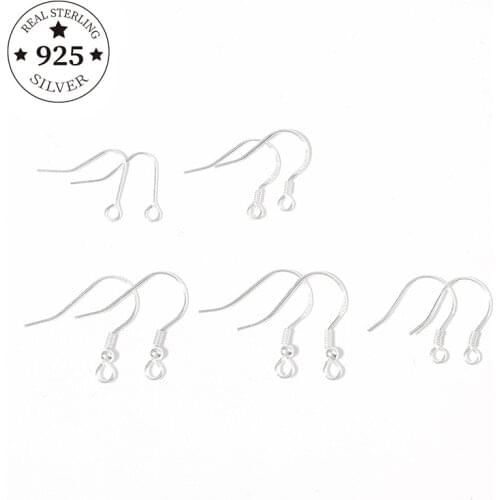 2Pcs/Pair 925 Sterling Silver Ear Wires Earrings Hook for DIY Jewelry Earrings Making Supplies Findings Accessories