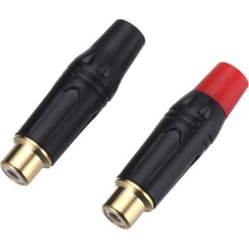 40pcs/lot Golden Plated Audio Plug RCA Female Jack Soldering RCA Cable Connector