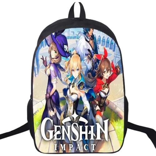 Anime Genshin Impact Backpack for Teenagers Girls Boys Schoolbag Students High quality School Backpacks Men Women Laptop Bags
