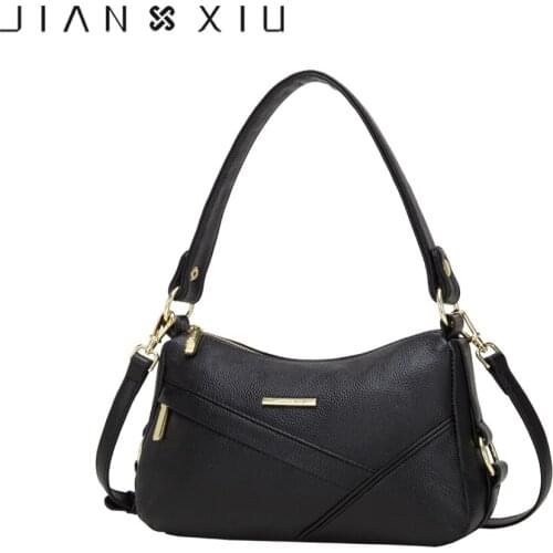 JIANXIU Brand Genuine Leather Luxury Handbags Women Designer Messenger Bags 2020 New Litchi Texture Shoulder Crossbody Bag Purse