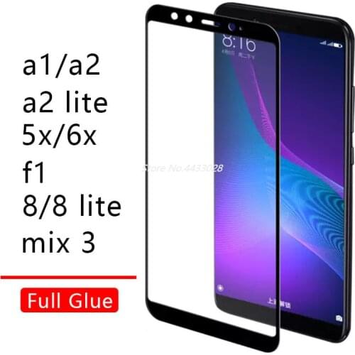 Case On The Ksiomi Mi A1 A2 Lite Mix 3 8 Lite 6x 5x Cover Full Glue Tempered Glass For Xiaomi My Pocophone F1 A F 1 2 Mix3 8lite