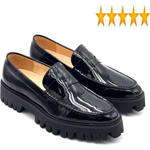 Formal Real Leather Fashion Slip On Loafers Luxury Shallow Business Office Shoes For Men Mocassin Homme Plus Size 45