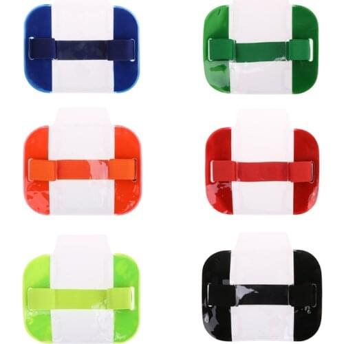 THINKTHENDO New Hot Elastic Arm Band ID Badge Holder Photo Armband Credit Card Case Adjustable Elastic Strap Card Holder