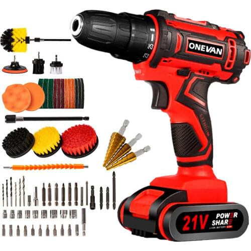 40N.m Electric Drill 21V Cordless Electric Screwdriver Matching Step Drill Universal Joint Shaft Drill Bit Accessories Handdrill