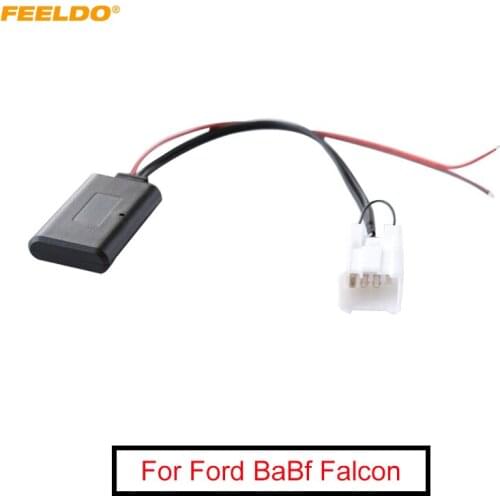 FEELDO 1PC Car 5Pin Wireless Bluetooth Au-in Receiver Cable Adapter for Ford BaBf Falcon Radio Audio AUX Wire Cable