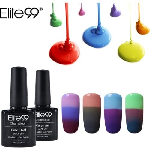 Elite99 10ml Thermal Gel Polish 3 Colors Temperature Color Changing Gel Nail Art For Manicure Soak Off LED UV Gel Nail Polish