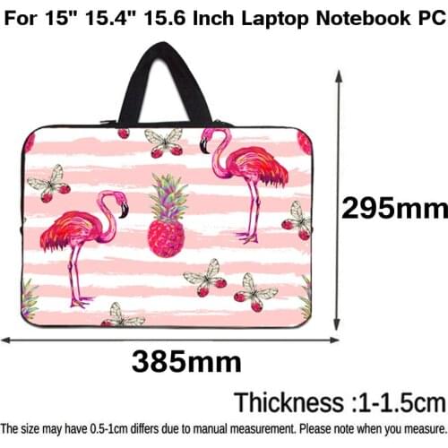 Mothers Day Gift Pretty Flamingo Pattern Laptop Bag For Huawei Honor MagicBook 15, CHUWI LapBook Plus 15.6" Sleeve Case Handbag