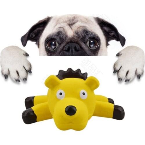 A 1Pc Rubber Sound Lion Grunting Squeak Latex Pet Chew Toys for Dog Squeaker Chew Training Puppy Supplies Pet Products