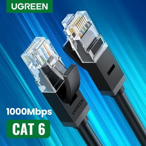 UGREEN Ethernet Cable CAT6 Durable Nylon Braided RJ45 Cable Ethernet For PS 4 Laptops Router Gatos CATS 6 RJ 45 Lan Cable RJ45