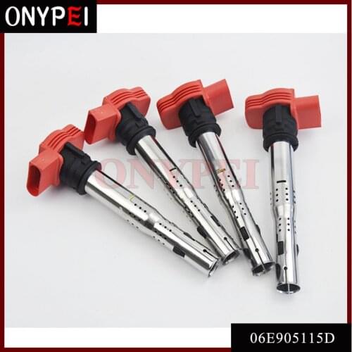 4pcs/lot Ignition Coil 06E905115D 06E905115E For A4 A5 A6 A8 R8 S6 SQ5 S5 Q7 Q5 Touareg