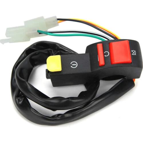 Motorcycle Kill Stop Button Switch Handlebar Ignition On Off Starter Fit for 50cc/ 110cc/ 125cc Pit Quad Dirt Bike