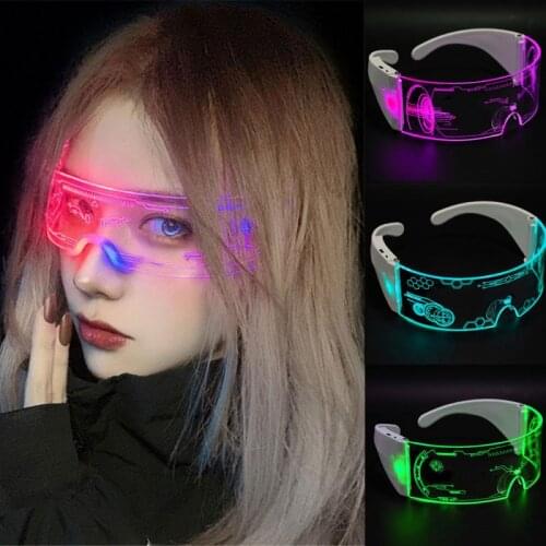 Colorful Party Glasses Rechargeable Music Festival Future Technology Colorful Technology Gorgeous Fashionable Luminous Props