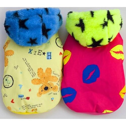 HOT SALE Winter Warm Pet Dog Clothes Stars Thicken Cotton Puppy Dogs Coat Jackets For Chihuahua Small Dogs Clothing Outfit