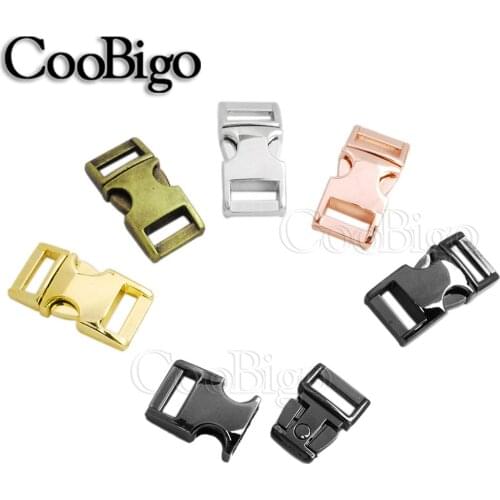 10mm Metal Side Release Buckles Clip Fastener for Outdoor Tactical Bag Backpack Belt 550 Paracord Bracelet Accessories 10pcs