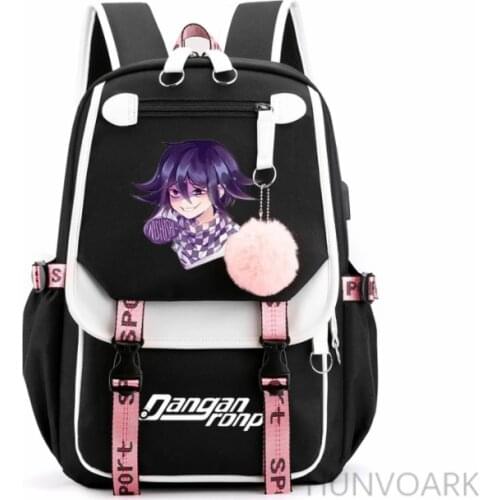 Anime Danganronpa Dangan Ronpa Monokuma Nylon Backpack Large Capacity Student School Bag Mochila Feminina Travel Backpack