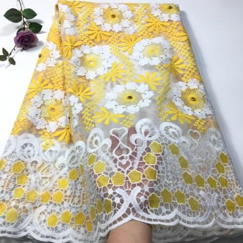Nigerian African Lace Fabrics High Quality For Men Cotton Dry Lace Fabric With Stones Swiss Voile Lace In Switzerland M33362