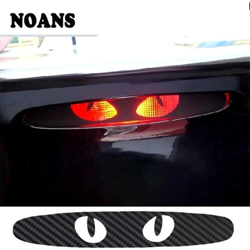 NOANS Car Styling Black Carbon Fiber High Brake Light Stickers Decoration Decal For Mazada 3 Accessories