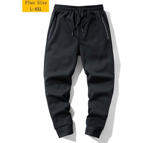Spring Autumn New Men‘s Pants 100% Cotton Casual Sports Fitness joggers men Leggings Zipper Drawstring Fashion Trousers