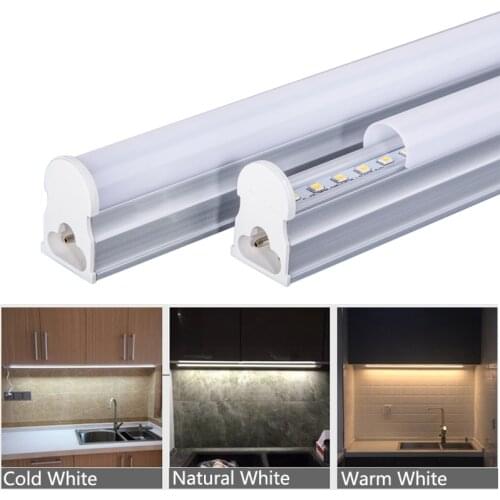 Whole Set Led Under Cabinet Light Cocina Wall Lamp Kitchen Lighting T5 Tube with EU Plug 29cm 57cm Leds Bar For Indoor Home 220V