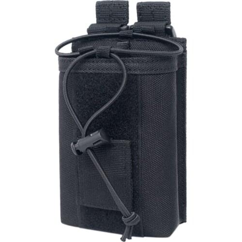 OOTDTYPortable Military Pouch Walkie Talkie Radio Holder Case Intercom Pouch Multipurpose Storage Bag Multipurpose