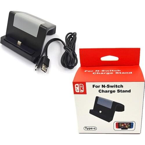 Portable USB Type C Charger Stand Charging Dock Station Holder Mount Mini Bracket for Nintend Switch NS Console with USB Cable