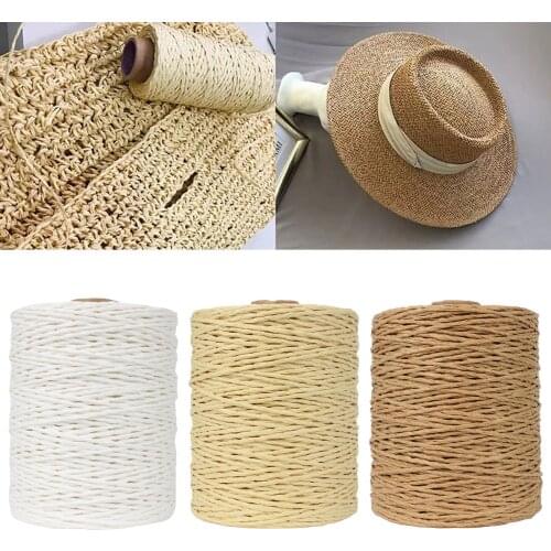 Raffia Paper Yarn Roll Natural Eco-friendly Twine String Gift Wrapping Bouquets Decoration Weaving Thread