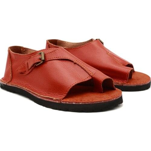 Flat Sandals Pu Leather Toe Shoes Womens Casual Ladies Roman Sandals Female Beach Flat Shoes Zapatos De Mujer