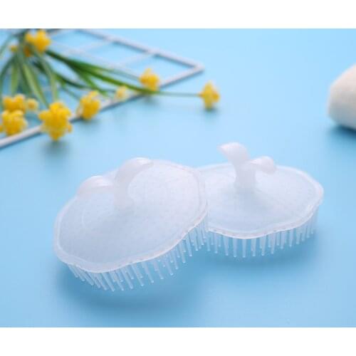 2pcs Silicone Shampoo Scalp Shower Washing Hair Brushes Head Massage Combs Scalp Head Brushes Body Wash Hair Combs