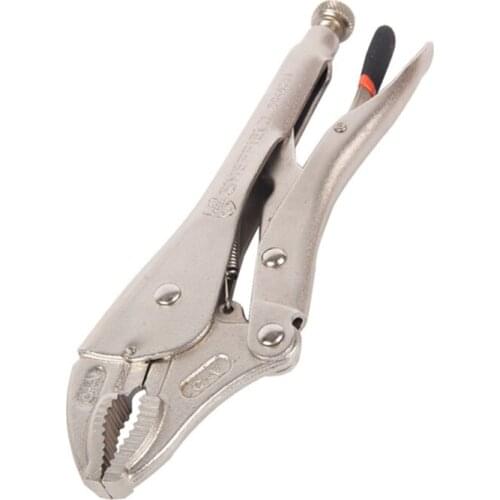 Steel shield s048003 round mouth smooth handle arc tooth forceps 10 "fixed clamping pliers hardware tools