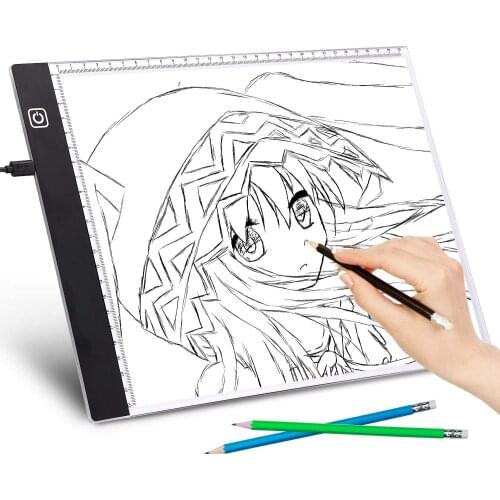 With scale LED Diamond Painting Light Pad Lightpad Board Diamond Painting Accessories Tool Kits A3 A4 Drawing Graphic Tablet Box