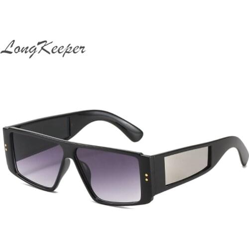 LongKeeper Fashion Rectangle Small Sunglasses Women Men Square Narrow Punk Brand Design Eyewear Lunettes De Soleil Femme UV400