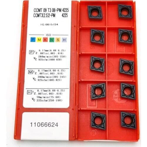 Carbide Inserts CCMT09T304 CCMT09T308 PM 4225 Metal Turning Tool Lathe tool Face Milling Cutter CCMT 09T304 Turning Inserts