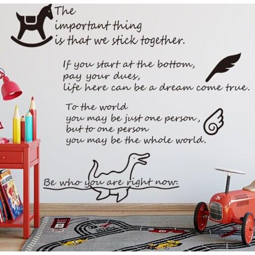 Inspirational Quote Sentence Wall Sticker Home Decor Self Adhesion Pvc Wall Decor Bedroom Living Room Decoration Poster