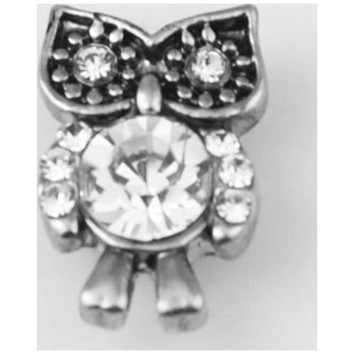 12mm OWL Metal Small Snap Button Jewelry MS0015