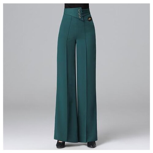 Women 2021 Spring Summer Fashion Latin Dance Pants Female New Solid Color Dance Pants Ladies Hight Waist Loose Trousers U18