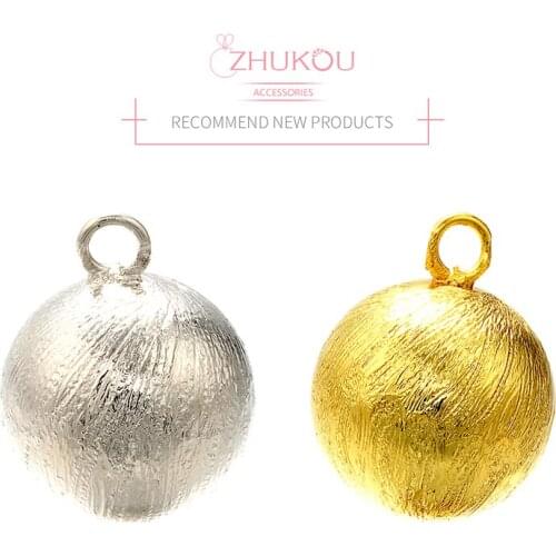 ZHUKOU 14x18mm Simple Fashion Gold/Silver color Solid Pendant High Quality Small Pendant Jewelry Accessories