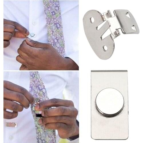 1set Multifunction For Men Invisible Magnetic Tie Clip Daily Party Easy Install Casual Dating Portable Office Business Durable
