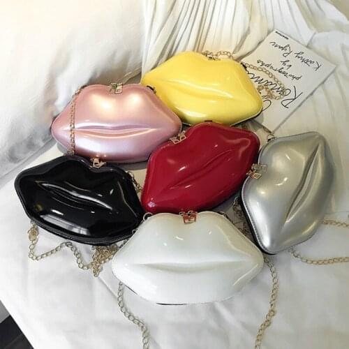 100% Brand New 2021 Lip Messenger Bag Tote Bag Solid Zip Shoulder Bags Messenger Bag Phone Coin Bag Clutch for Women Handbag