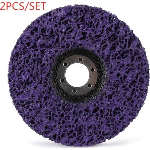 2Pcs/Set 125*22mm Poly Strip Disc Abrasive Wheel Paint Rust Removal Clean For Angle Grinder 46 Grit