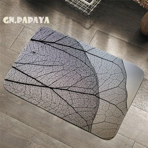 Abstract leaf vein Carpets Farmhouse decor Style Bathroom Floor Mats Toilet Rugs Kitchen Area Rug Pads Absorbent Front Door Mat