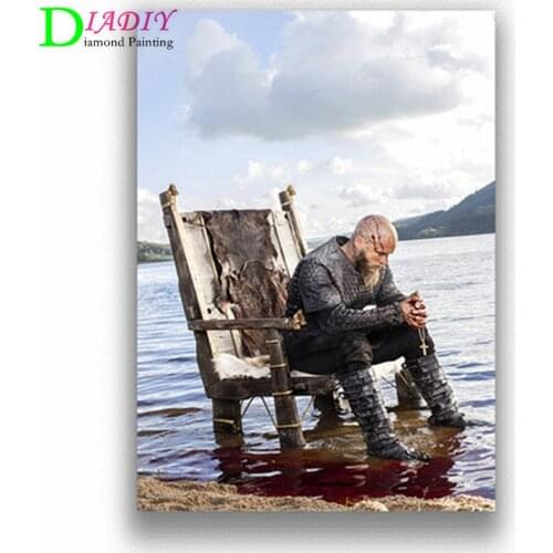 Diamond cross stitch classic TV show showcasing Viking rhinestone DIY Mosaic diamond embroidery selling home decor