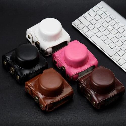 High Quality PU Leather Camera Bag Case For Nikon 1 J5 1J5 10-30mm Lens With PU Leather Strap protective case