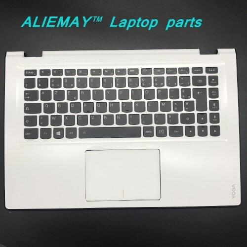 Laptop parts for LENOVO YOGA 3 14 Yoga3-14 WHITE Palmrest with Black Backlit FR Keyboard and Touchpad 5CB0H35642