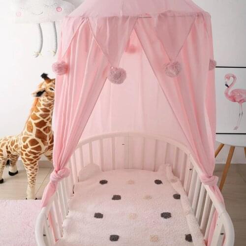 Childrens Home Hair Ball Summer Baby Bed Mosquito Bed Game House Tent Pink