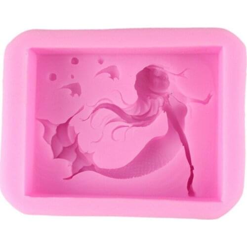 3D Mermaid Handmade Soap Soap Mold, Soap Mold, Fondant Silicone Cake Soap Mold