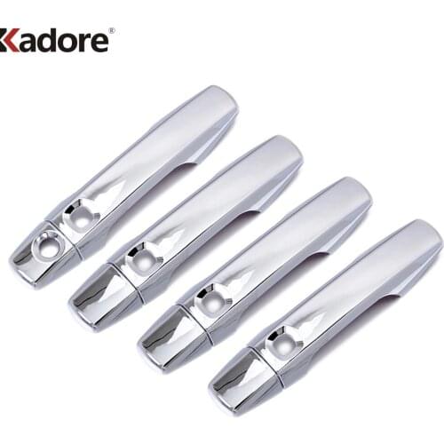 For Toyota Land Cruiser J200 Lexus LX 570 2008 2009 2010 2011 ABS Chrome Side Door Handle Catch Cover Trim Car Styling 8pcs/set