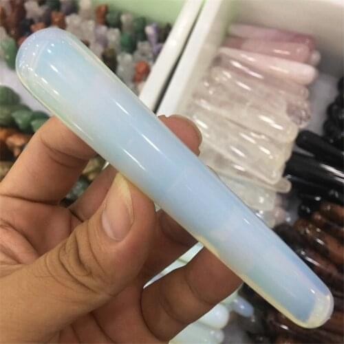 Natural Quartz opal crystal massage stick home use woman facial heal