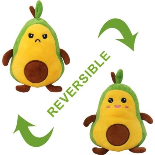 2021 NewCute Avocado Plush Toy Flips The Avocado Doll Angrily Transforms Into A Happy Emoticon Bag Gifts for children